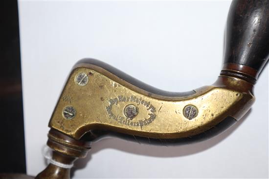 A brass anemometer by Davis Derby and a William Harples brace